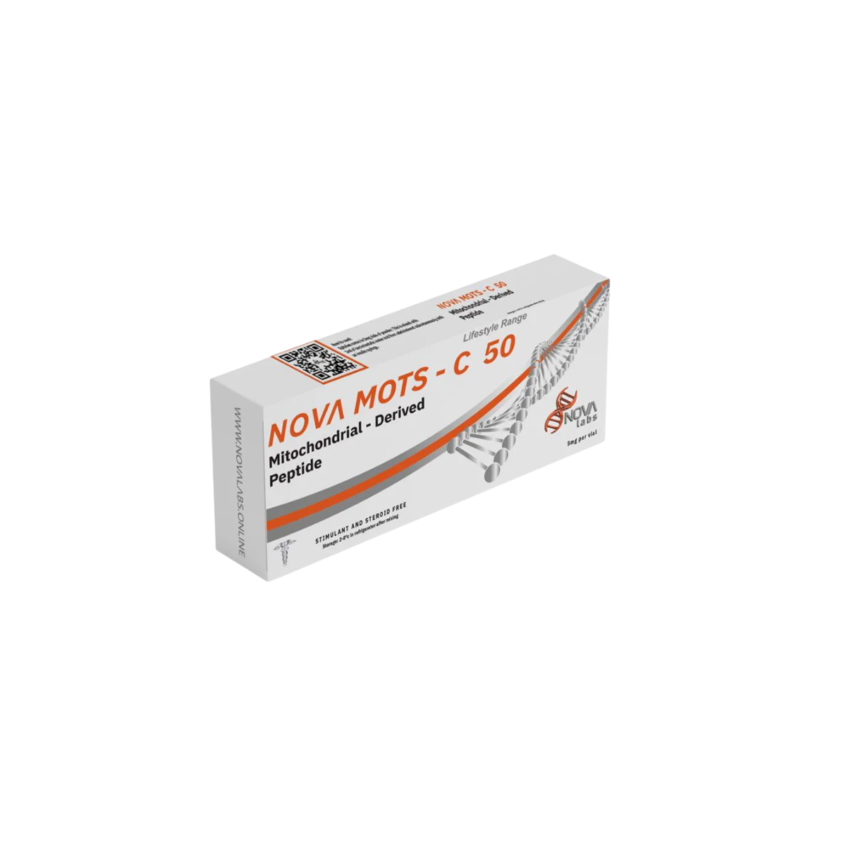 Box of Nova Mots-C 50 peptide on a white background